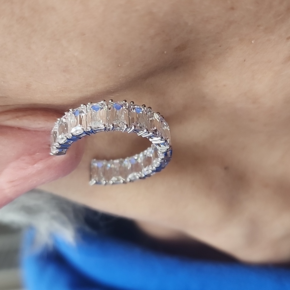 Swarovski Octagon Cut Hoops